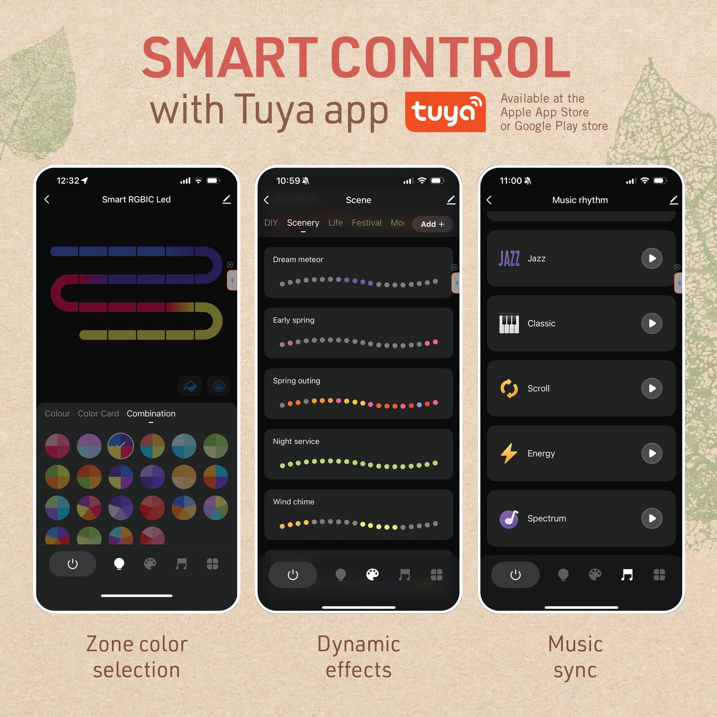 RGBIC Smart LED Strip Light Kit with Remote