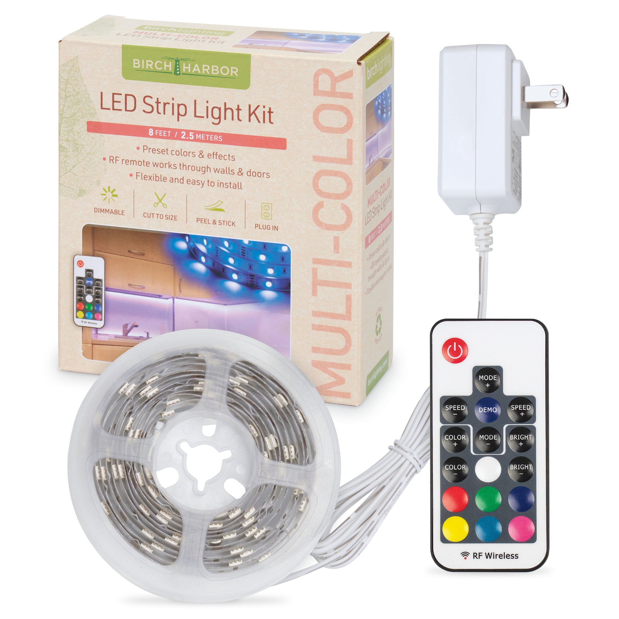 Multicolor LED Strip Light Kit with Remote – Birch Harbor Lighting