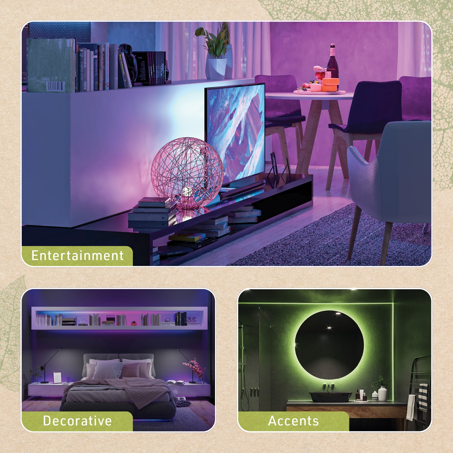 RGBIC Smart LED Strip Light Kit with Remote